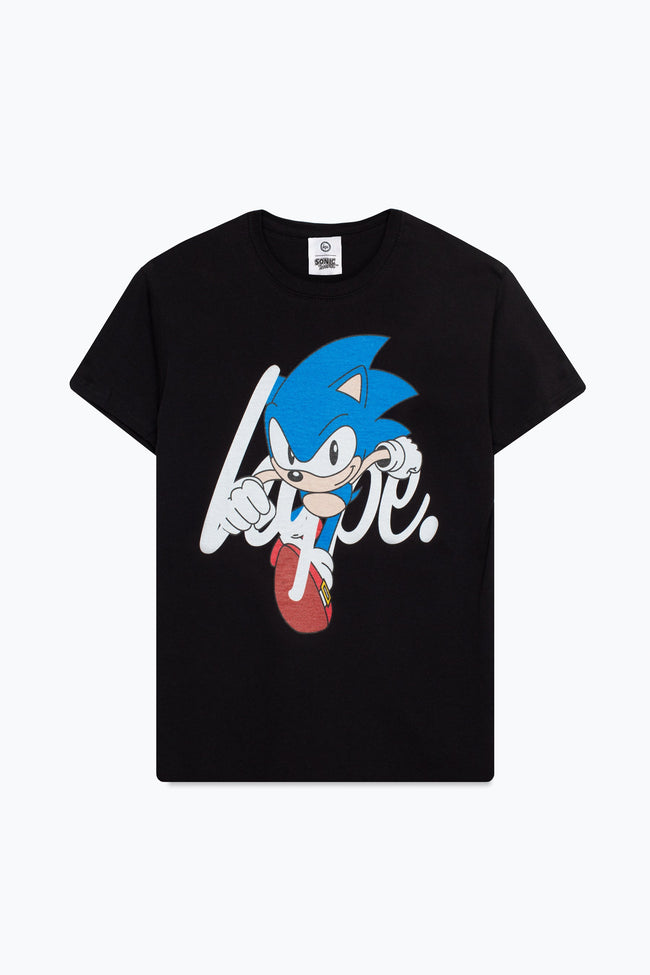 HYPE X SONIC KIDS BLACK SONIC SCRIPT T-SHIRT