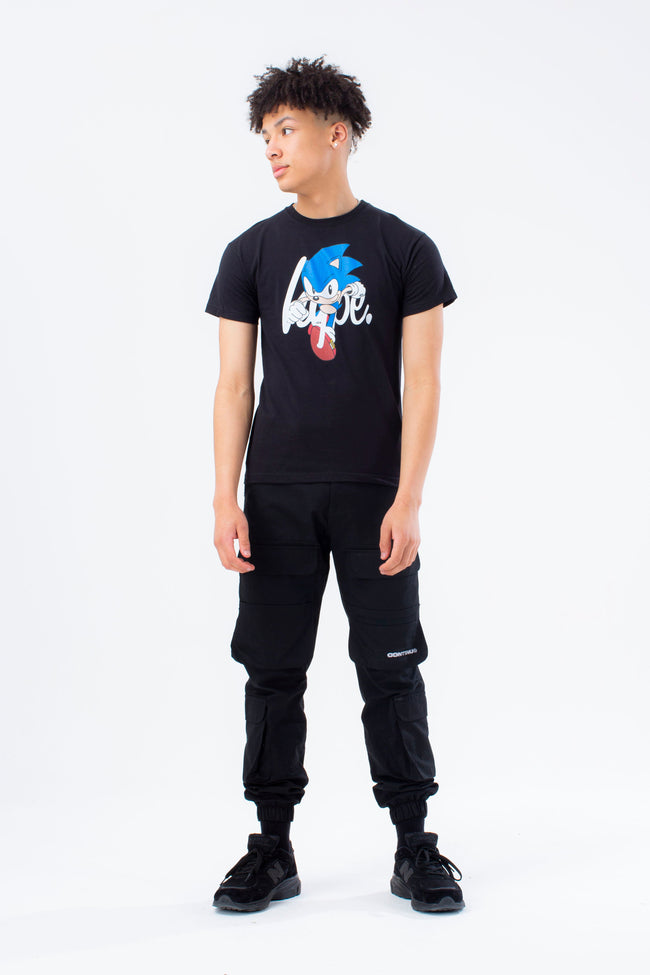 HYPE X SONIC KIDS BLACK SONIC SCRIPT T-SHIRT