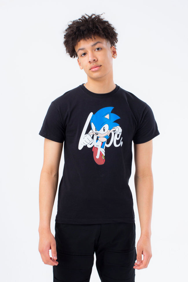 HYPE X SONIC KIDS BLACK SONIC SCRIPT T-SHIRT