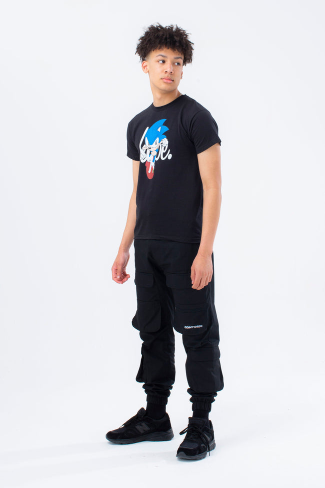 HYPE X SONIC KIDS BLACK SONIC SCRIPT T-SHIRT