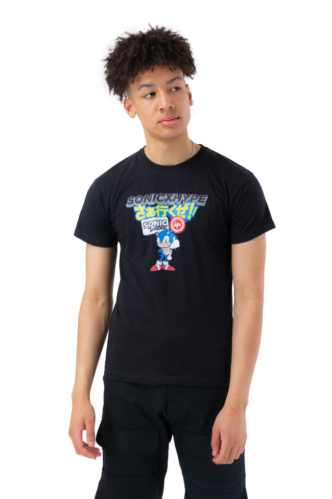 HYPE X SONIC BOYS BLACK SONIC BADGE T-SHIRT