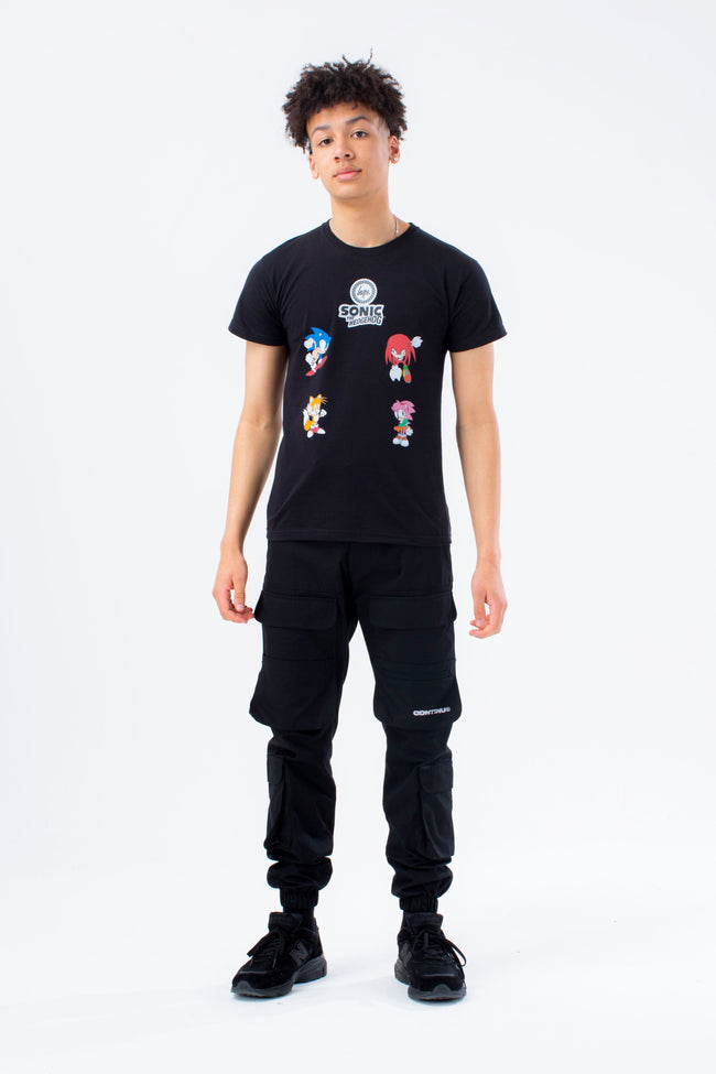 HYPE X SONIC KIDS BLACK CHARACTERS T-SHIRT