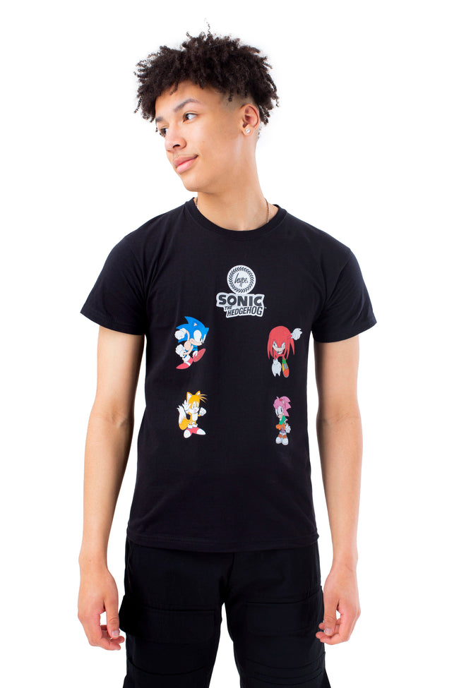 HYPE X SONIC KIDS BLACK CHARACTERS T-SHIRT