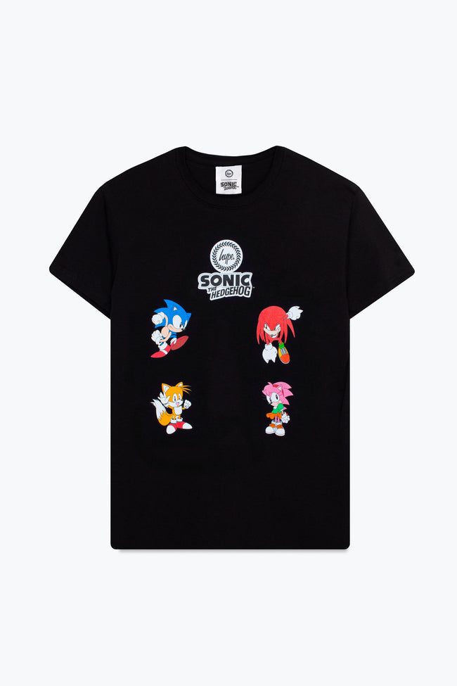 HYPE X SONIC KIDS BLACK CHARACTERS T-SHIRT