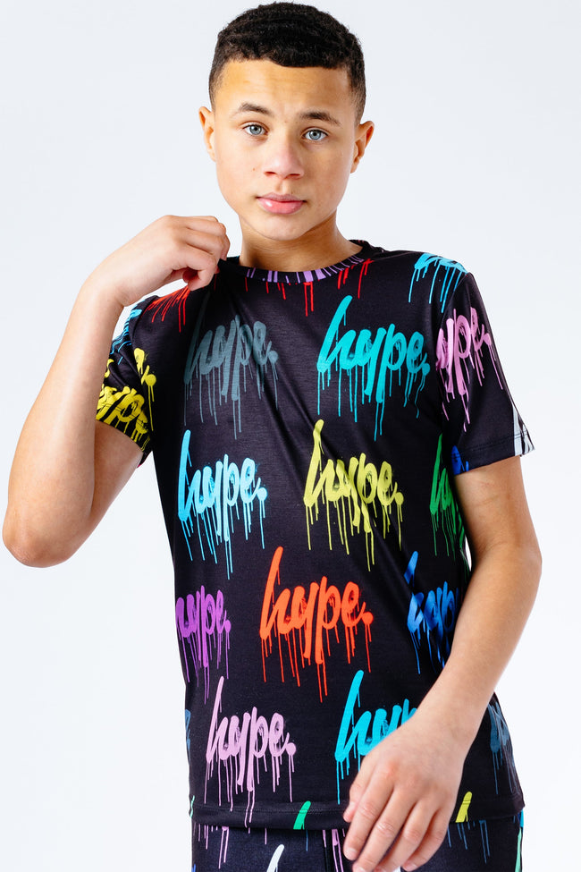 HYPE MULTI DRIPS REPEAT LOGO KIDS T-SHIRT