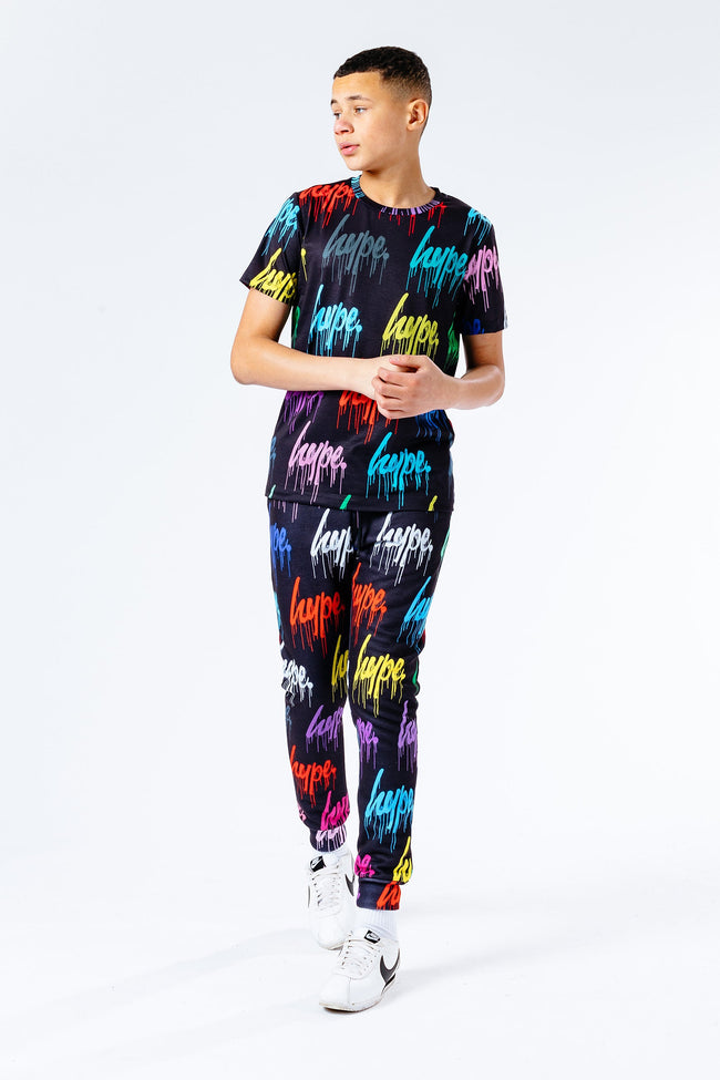 Hype Multi Drips Repeat Logo Kids T-Shirt