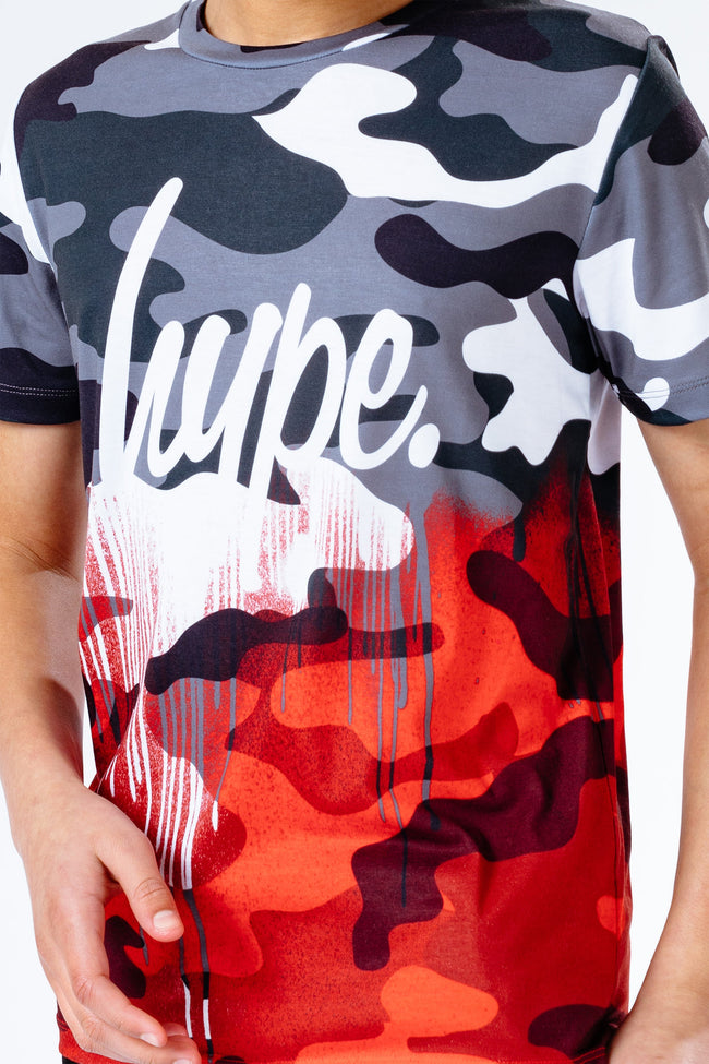 Hype Mono Half Camo Drips Kids T-Shirt