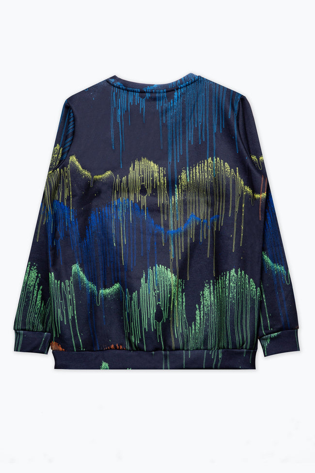 Hype Rainbow Drips Kids Crewneck