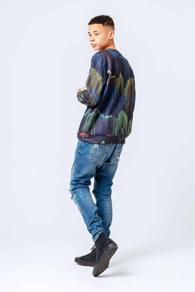 HYPE RAINBOW DRIPS KIDS CREWNECK