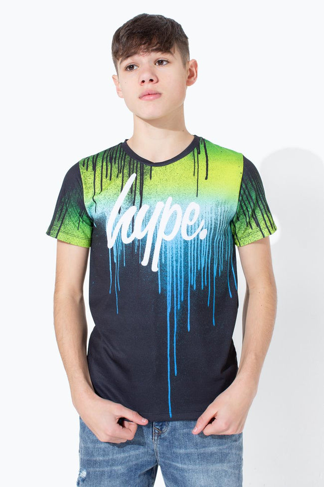 HYPE THREE COLOUR DRIP BOYS T-SHIRT