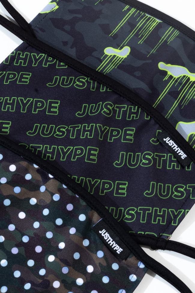 Hype 3X Adult Logo Drips Face Mask Set