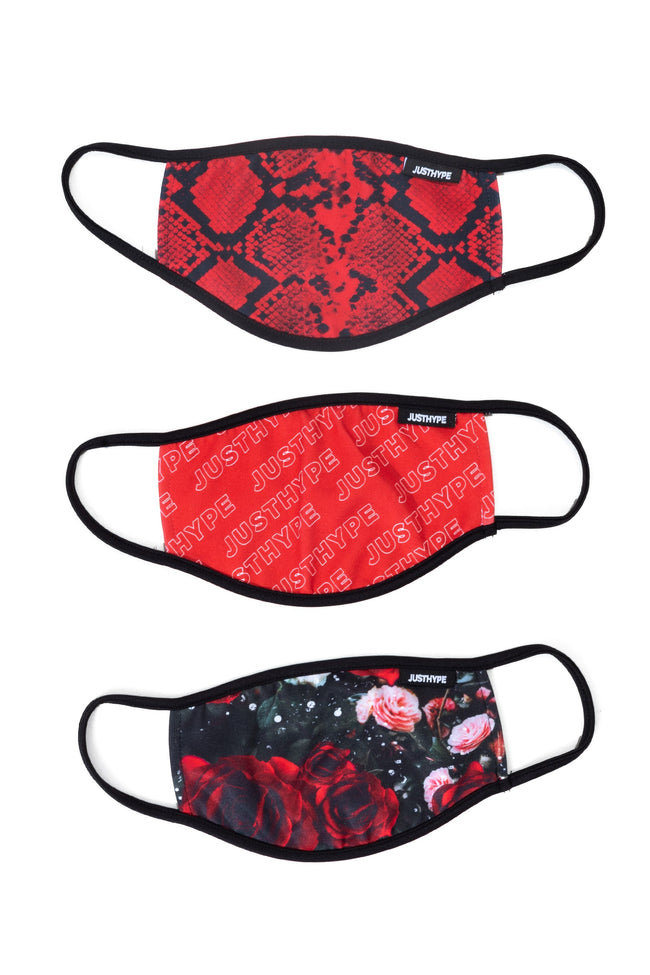 HYPE 3X ADULT SNAKE LOGO FACE MASK SET