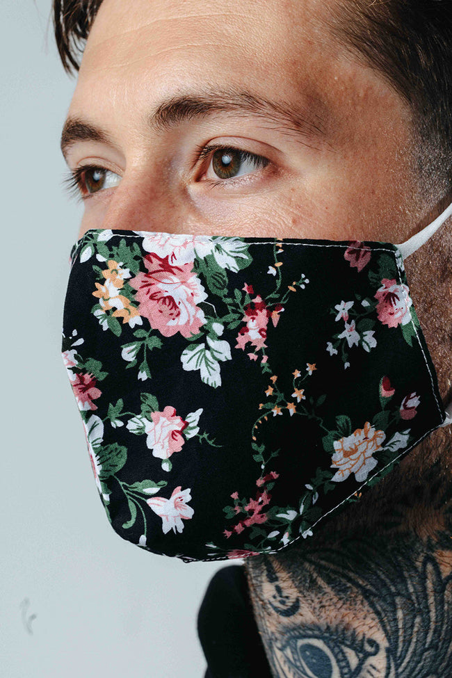 HYPE ADULT FLORAL NUMBER ADJUSTABLE FACE MASK