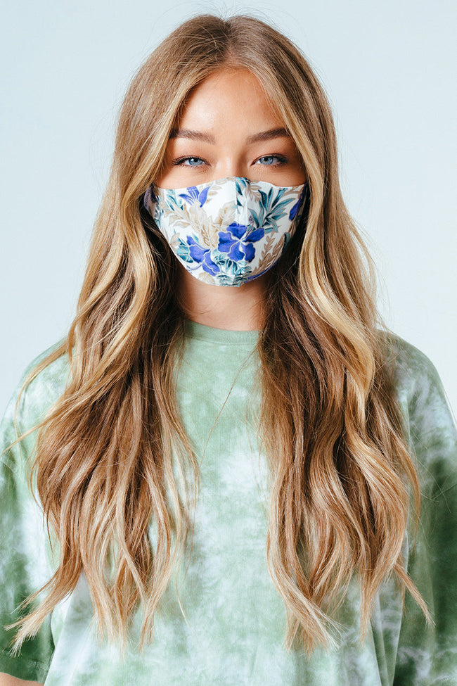 Hype Adult Blue Tropics Adjustable Face Mask