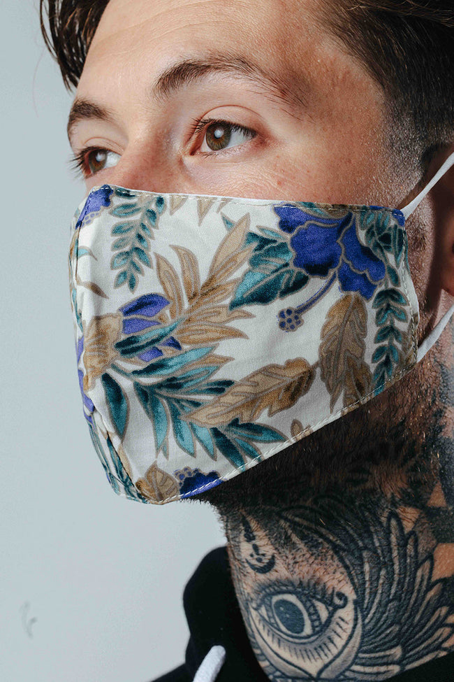 Hype Adult Blue Tropics Adjustable Face Mask