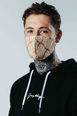 Hype Adult Sand Damask Pattern Adjustable Face Mask