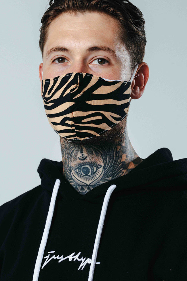 HYPE ADULT SAND ZEBRA ADJUSTABLE FACE MASK