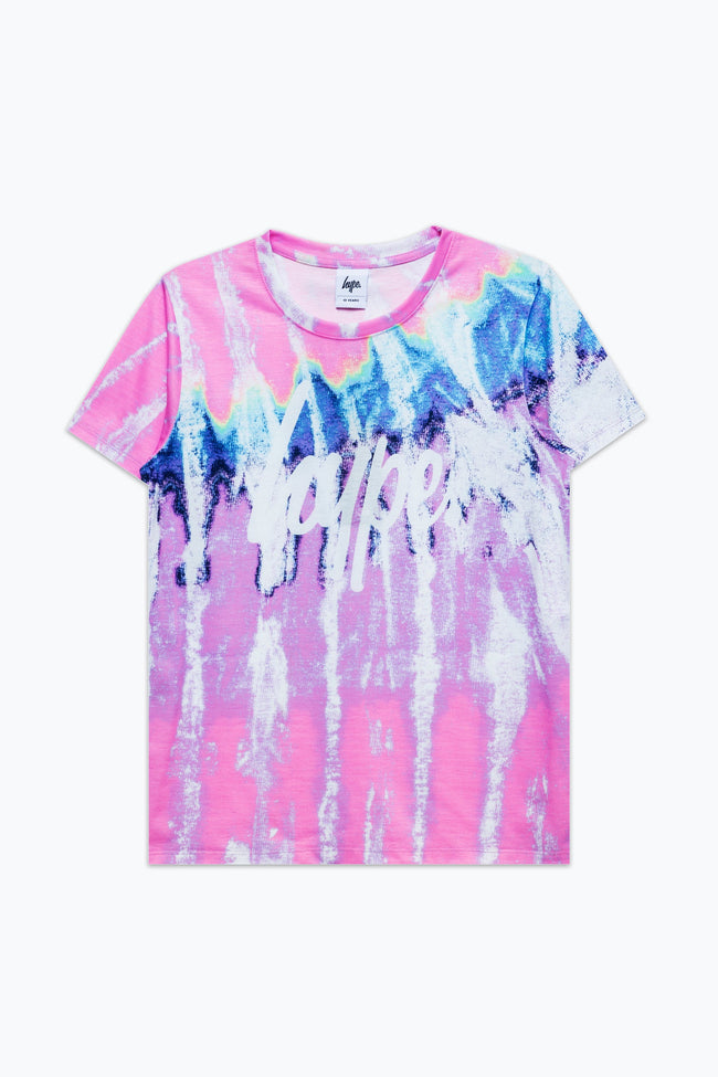 HYPE PINK LILAC FADE PRINT 3 PACK GIRLS T-SHIRT SET