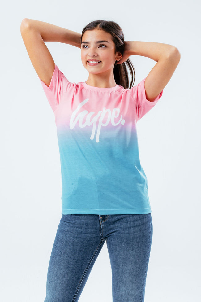 HYPE PINK LILAC FADE PRINT 3 PACK GIRLS T-SHIRT SET