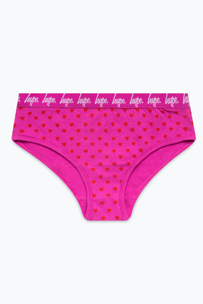 HYPE GIRLS PINK HEART 3 PACK BRIEFS