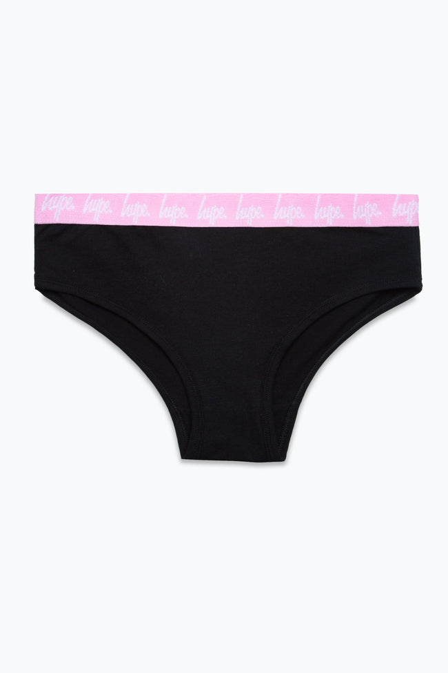 HYPE GIRLS PINK BLACK DISCO LEOPARD PACK BRIEFS