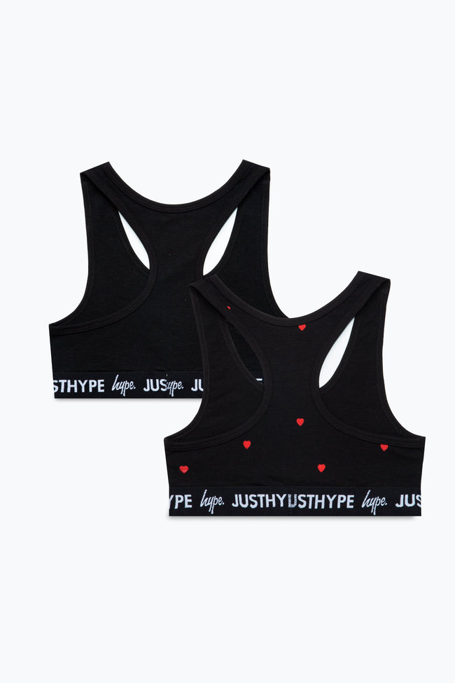 HYPE GIRLS BLACK 2 PACK BRALETTES