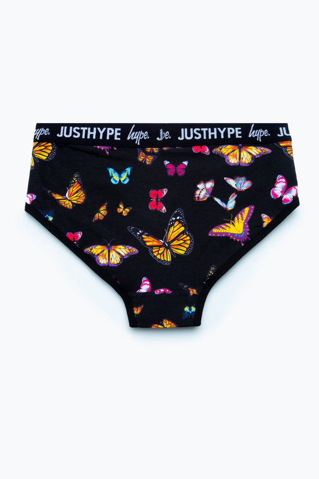 HYPE GIRLS BLACK BUTTERFLY UNDERWEAR SET