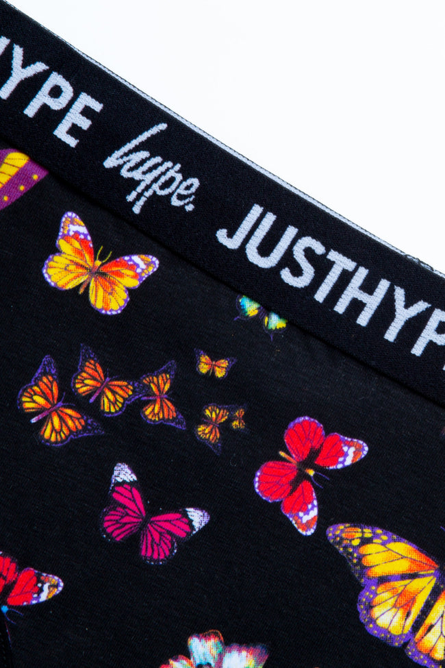 HYPE GIRLS BLACK BUTTERFLY UNDERWEAR SET