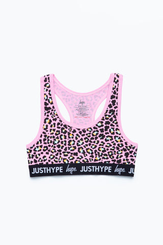 HYPE GIRLS PINK DISCO LEOPARD UNDERWEAR SET