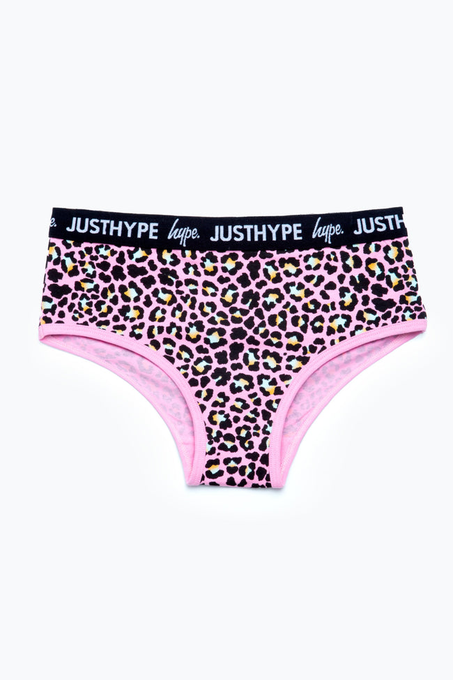 HYPE GIRLS PINK DISCO LEOPARD UNDERWEAR SET