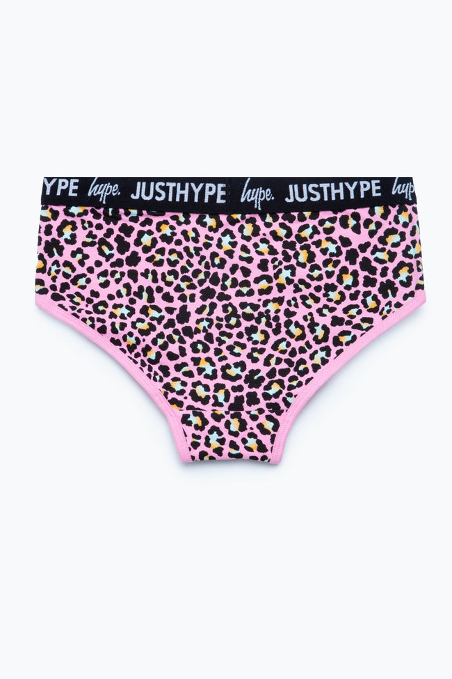 HYPE GIRLS PINK DISCO LEOPARD UNDERWEAR SET