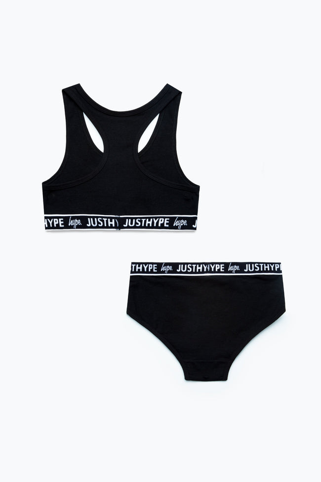 HYPE GIRLS BLACK WHITE UNDERWEAR SET