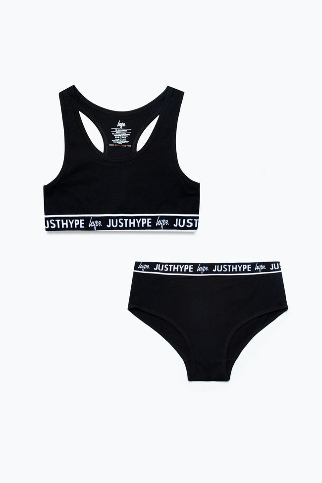 HYPE GIRLS BLACK WHITE UNDERWEAR SET