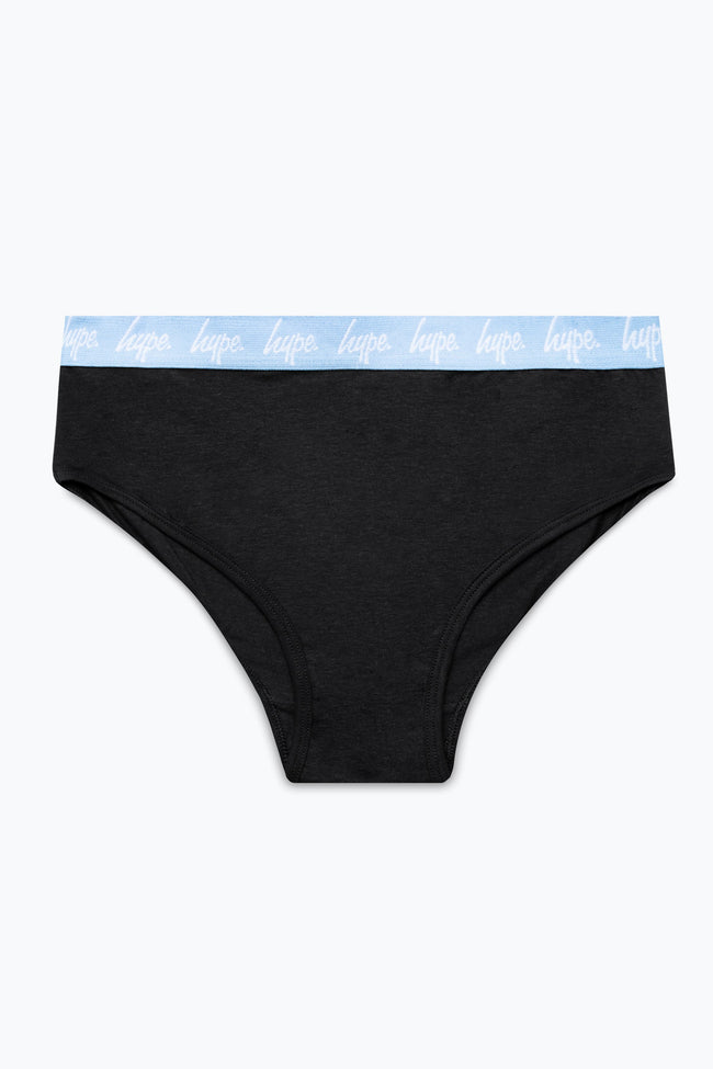 HYPE GIRLS BLACK BLUE LEOPARD 3 PACK BRIEFS