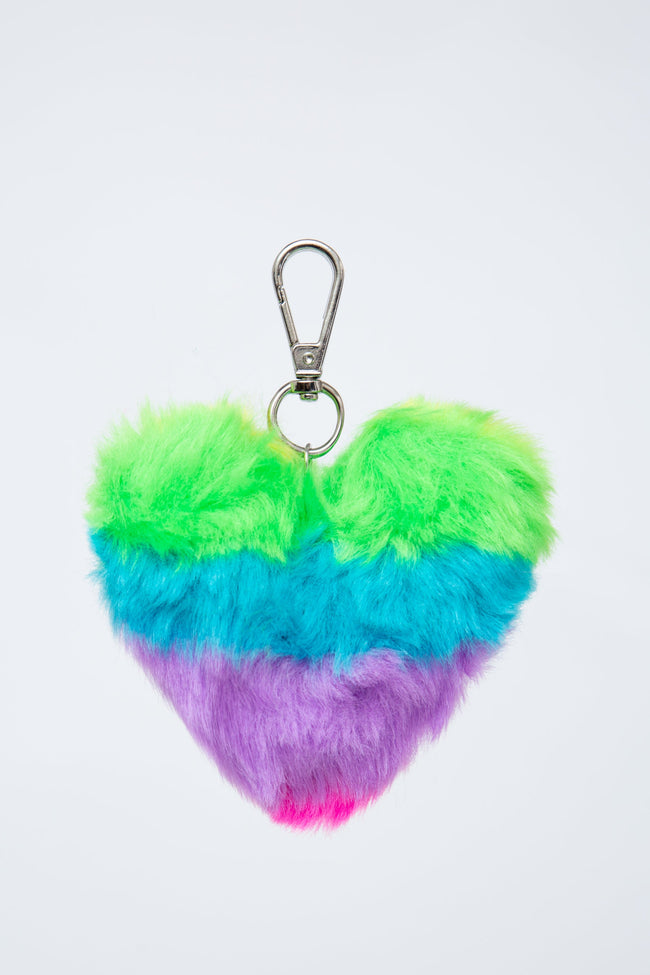 HYPE RAINBOW HEART POM POM