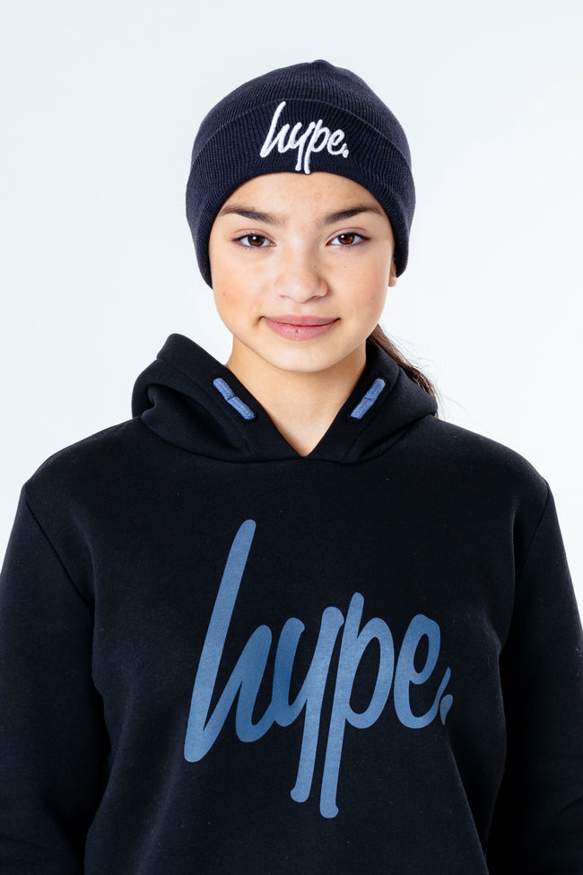 Hype Navy Hat & Gloves Kids Accessories Set