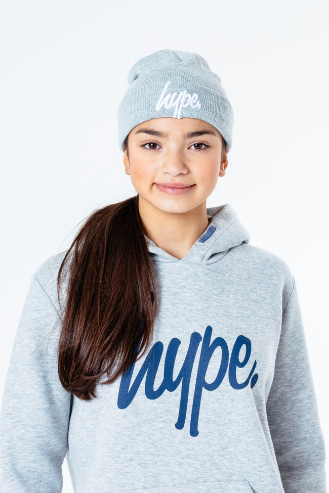 Hype Grey Hat & Gloves Kids Accessories Set