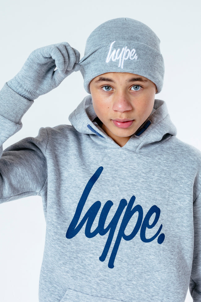 HYPE GREY HAT & GLOVES KIDS ACCESSORIES SET