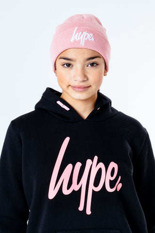 Hype Pink Hat & Gloves Kids Accessories Set