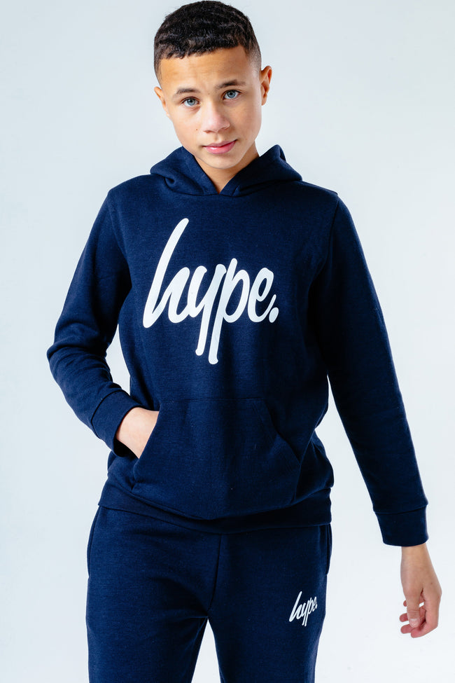 Hype Navy Script Kids Hoodie & Joggers Set