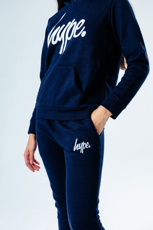 Hype Navy Script Kids Hoodie & Joggers Set