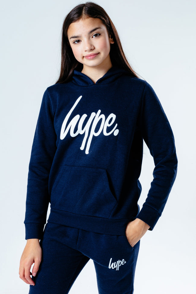 Hype Navy Script Kids Hoodie & Joggers Set