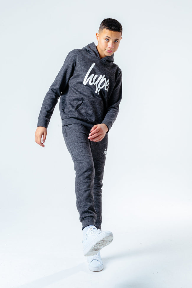 HYPE CHARCOAL SCRIPT KIDS TRACKSUIT