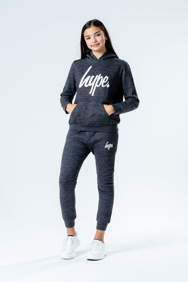 Hype Charcoal Script Kids Hoodie & Joggers Set