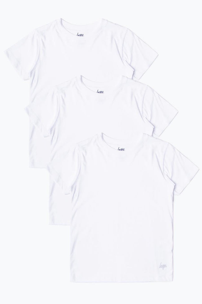 Hype Three Pack White Kids T-Shirt