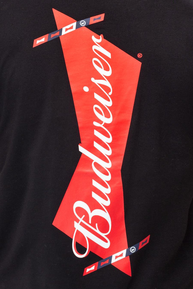 HYPE BUDWEISER BOW TIE PRINT MENS T-SHIRT