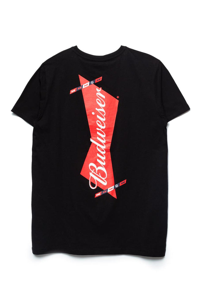 HYPE BUDWEISER BOW TIE PRINT MENS T-SHIRT