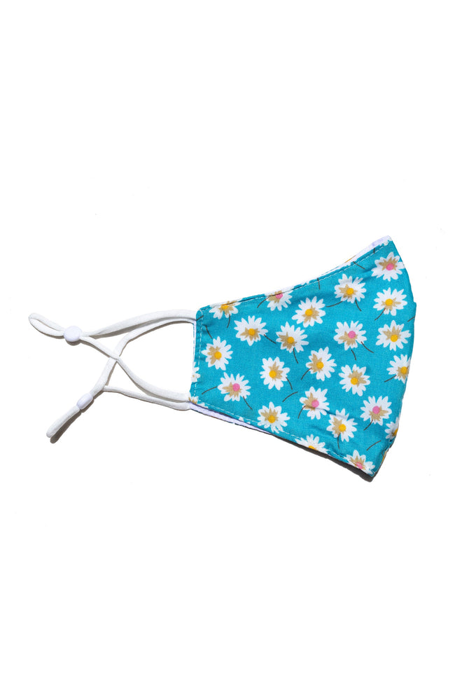 HYPE ADULT BLUE DAISY FIELD FACE MASK