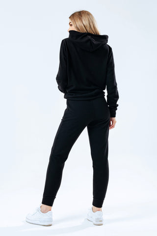 HYPE BLACK FAUX KNIT WOMEN'S TRACKSUIT SET