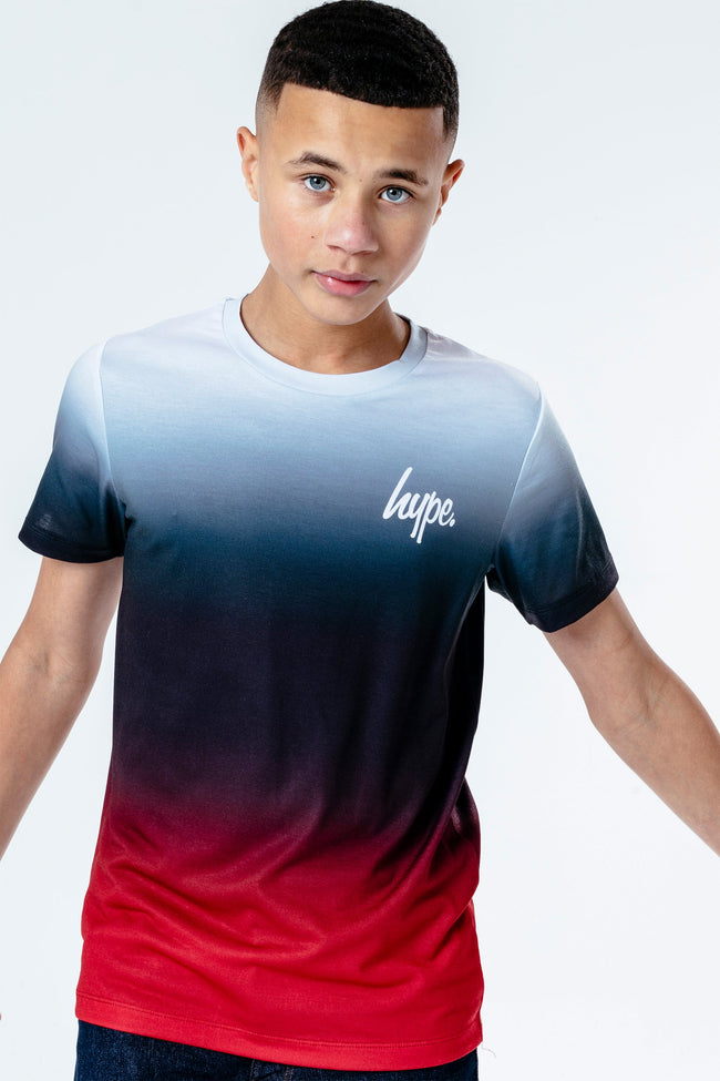 HYPE RED CRIMSON FADE BOYS T-SHIRT